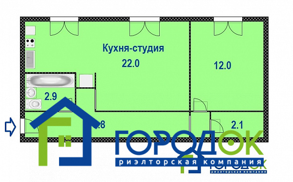 2-комн. хрущевка